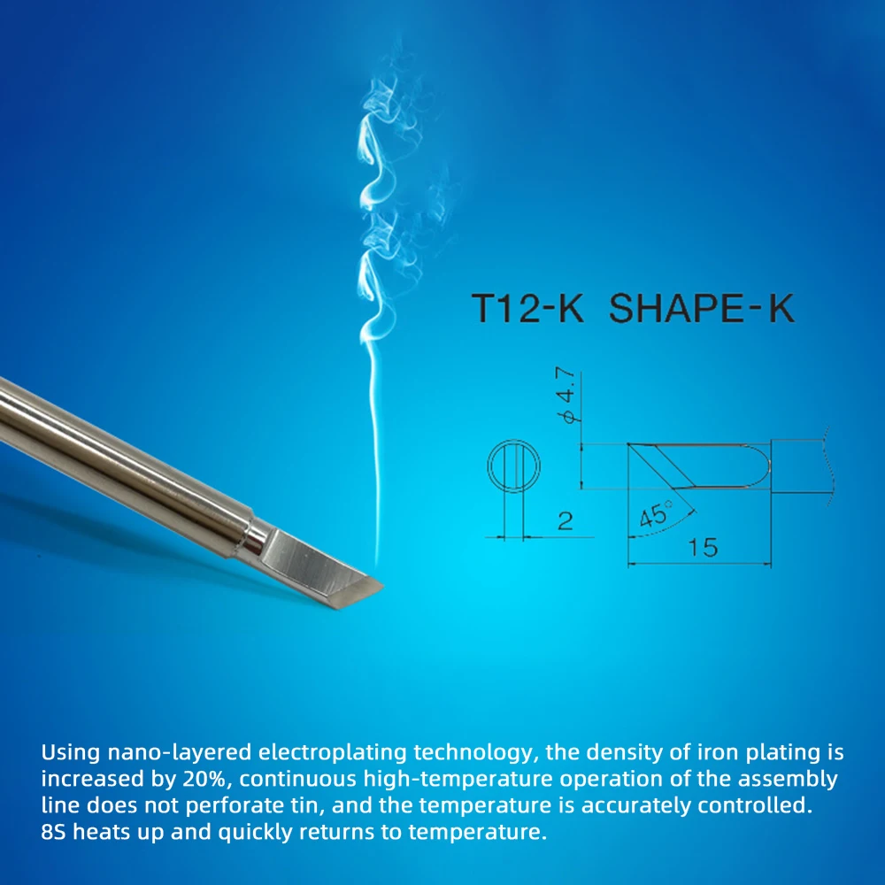 T12 Series T12-K T12-KF T12-KL T12-KR T12-KU T12-IL T12-I T12-ILS Hàn Đầu Hàn Nóng Core Vòi Phun Hàn Dụng Cụ