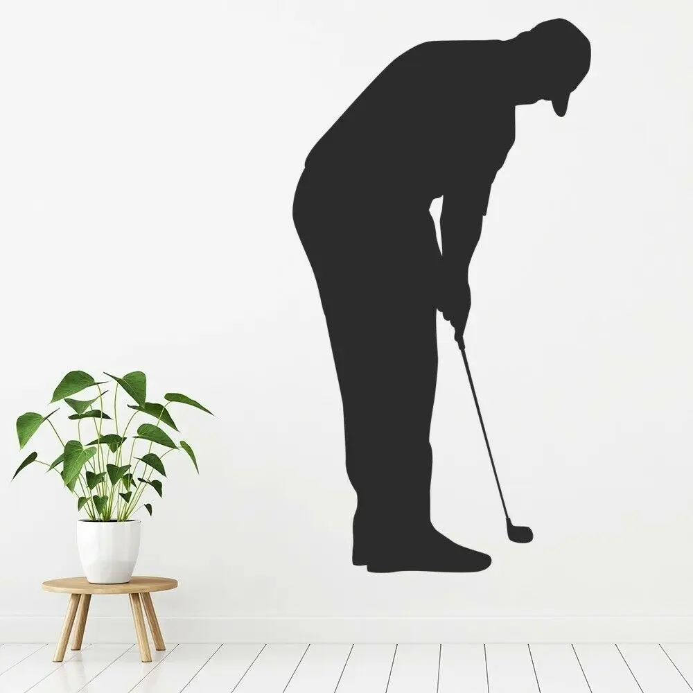 

Golf Player Golfer Wall Art Stickers Decal Decor Vinyl Poster Mural wallpaper removeable Custom DIY Kids gift