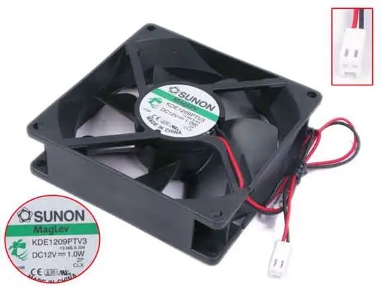 

SUNON KDE1209PTV3 13.MS.A.GN DC 12V 1W 92x92x25mm 2-Wire Server Cooling Fan