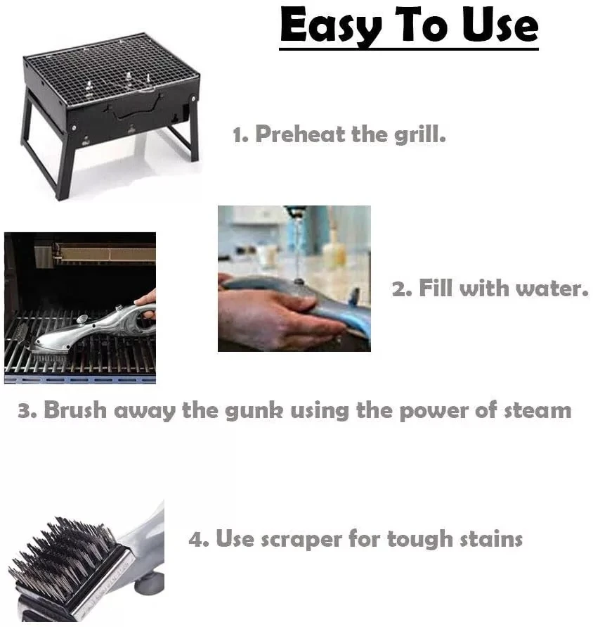 Barbecue Grill Daddy Steam Cleaning Barbeque Grill Brush For Charcoal Cleaner with Steam or Gas Accessories Cooking Tool Borstel