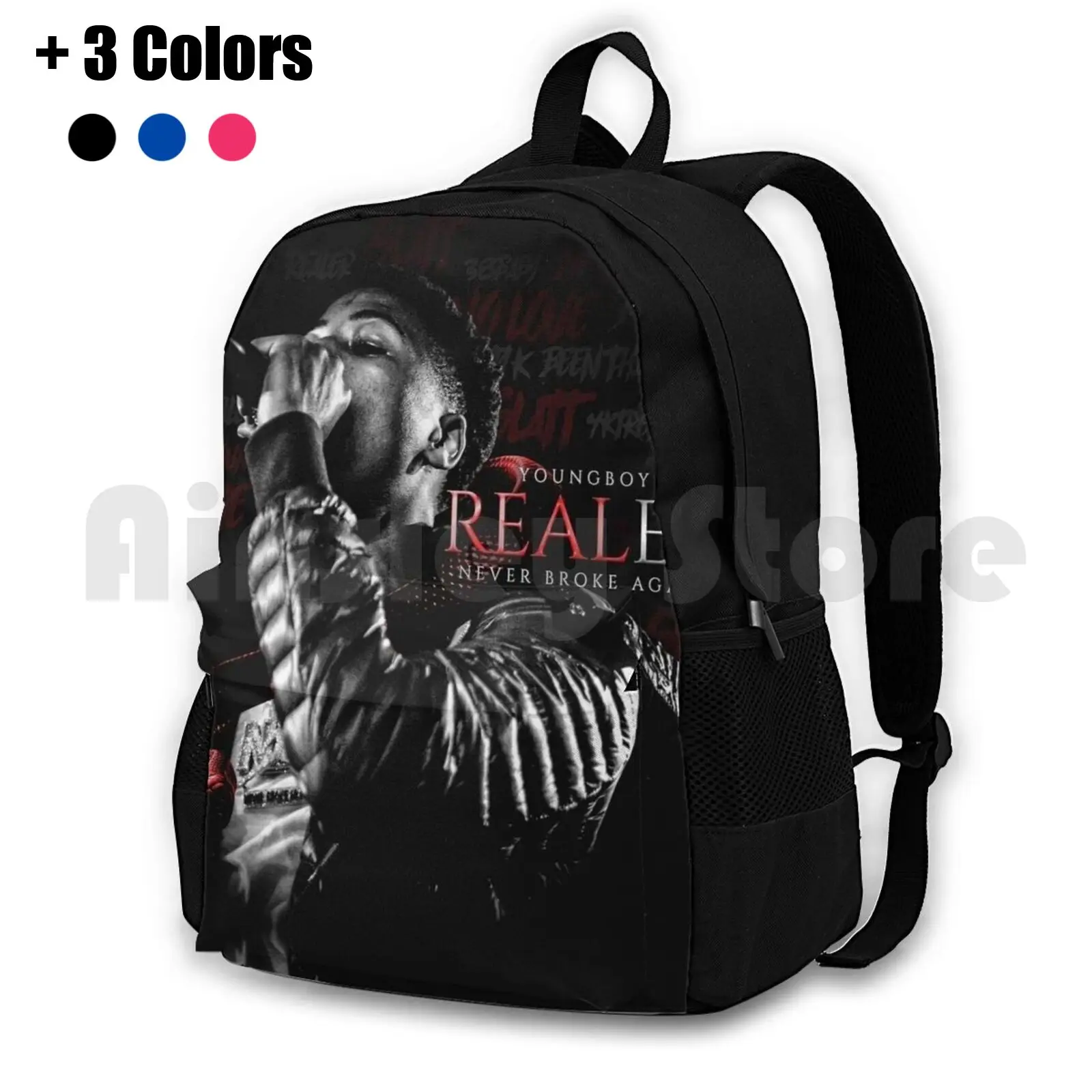 Youngboy Never Broke Again-Realer Outdoor Hiking Backpack Waterproof Camping Travel Young Boy Never Broke Again Youngboy Realer