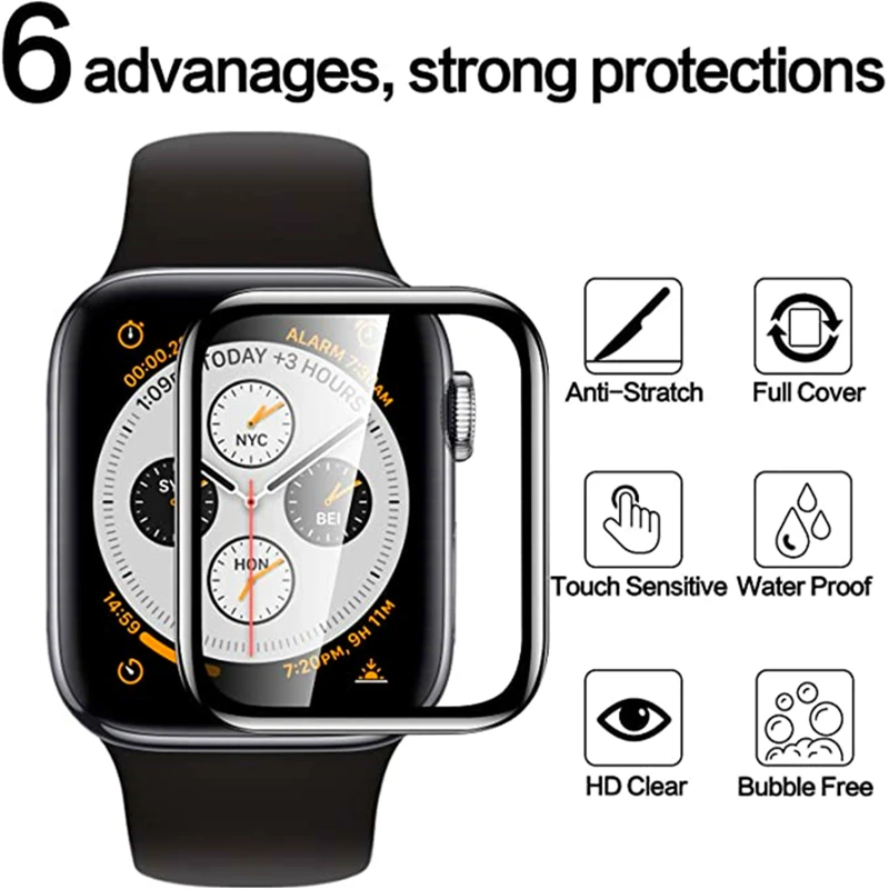 Watch Screen Protector for Apple Watch Ultra 8 49MM 38 40MM 42 44MM 41MM 45MM Not Tempered Soft Glass Film for IWatch 7/6/SE/5/4