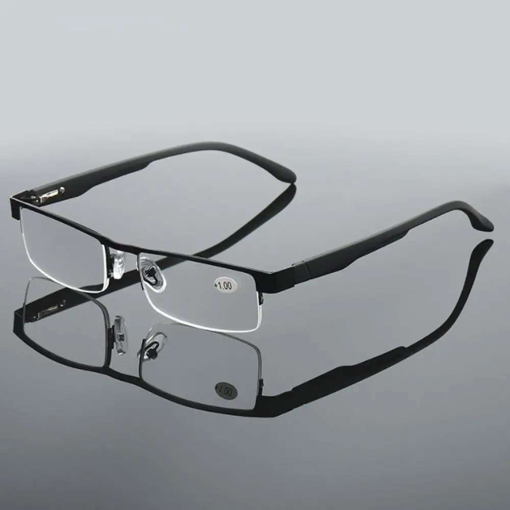 

2021 New Stainless Steel Men Business Reading Glasses for Reader Mens Presbyopic optical Glasses +1.0 1.5 2.0 2.5 3 3.5 4.0