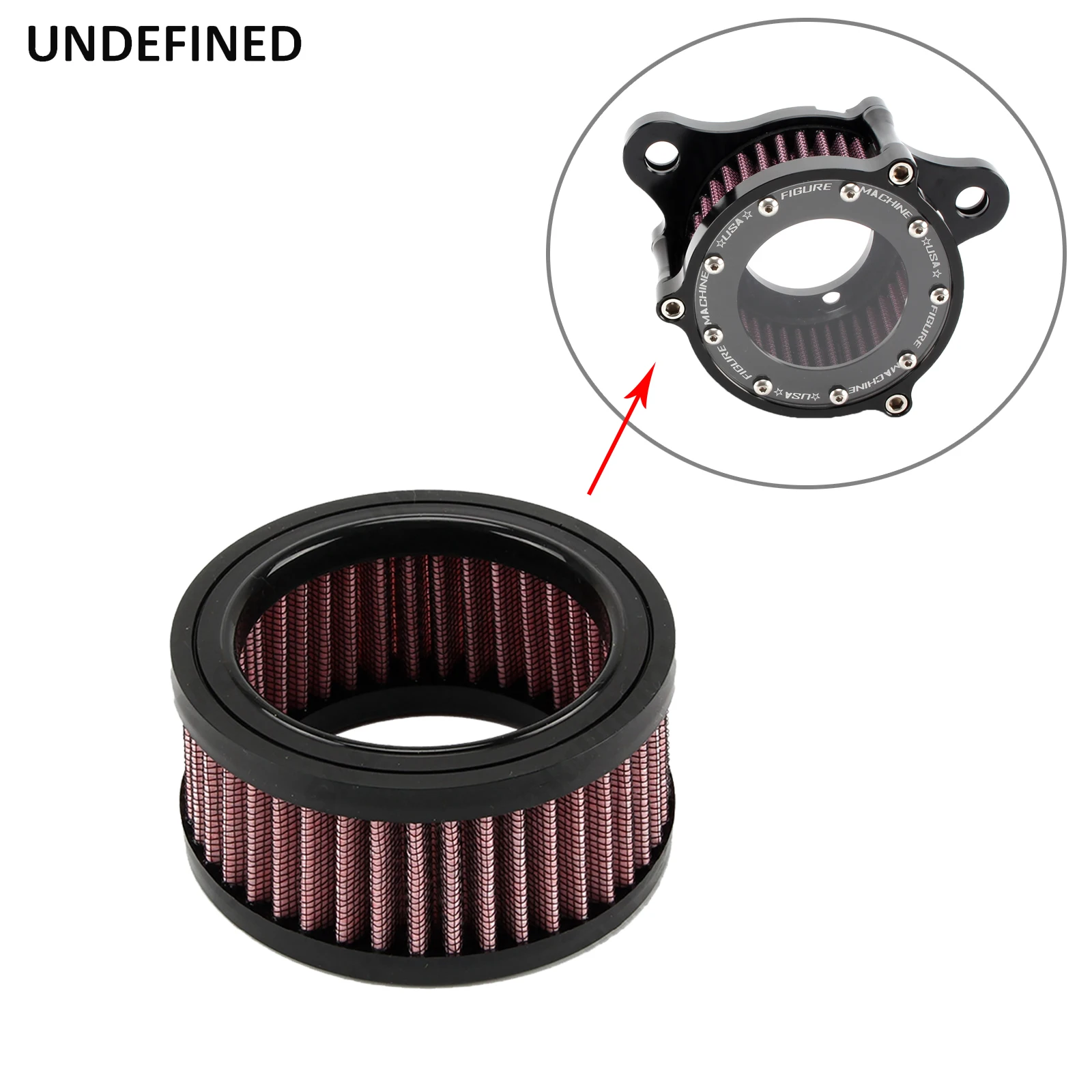 Motorcycle Mini Replacement Air Cleaner Intake Filters Circular Inner Faring Element For Harley Sportster XL883 forty eight 1200