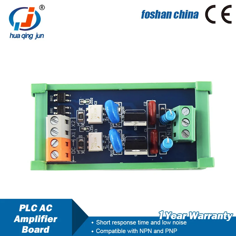 Huaqingjun 2-Channel AC Amplifier Board Output Thyristor SCR Optocoupler Isolation Module for PLC