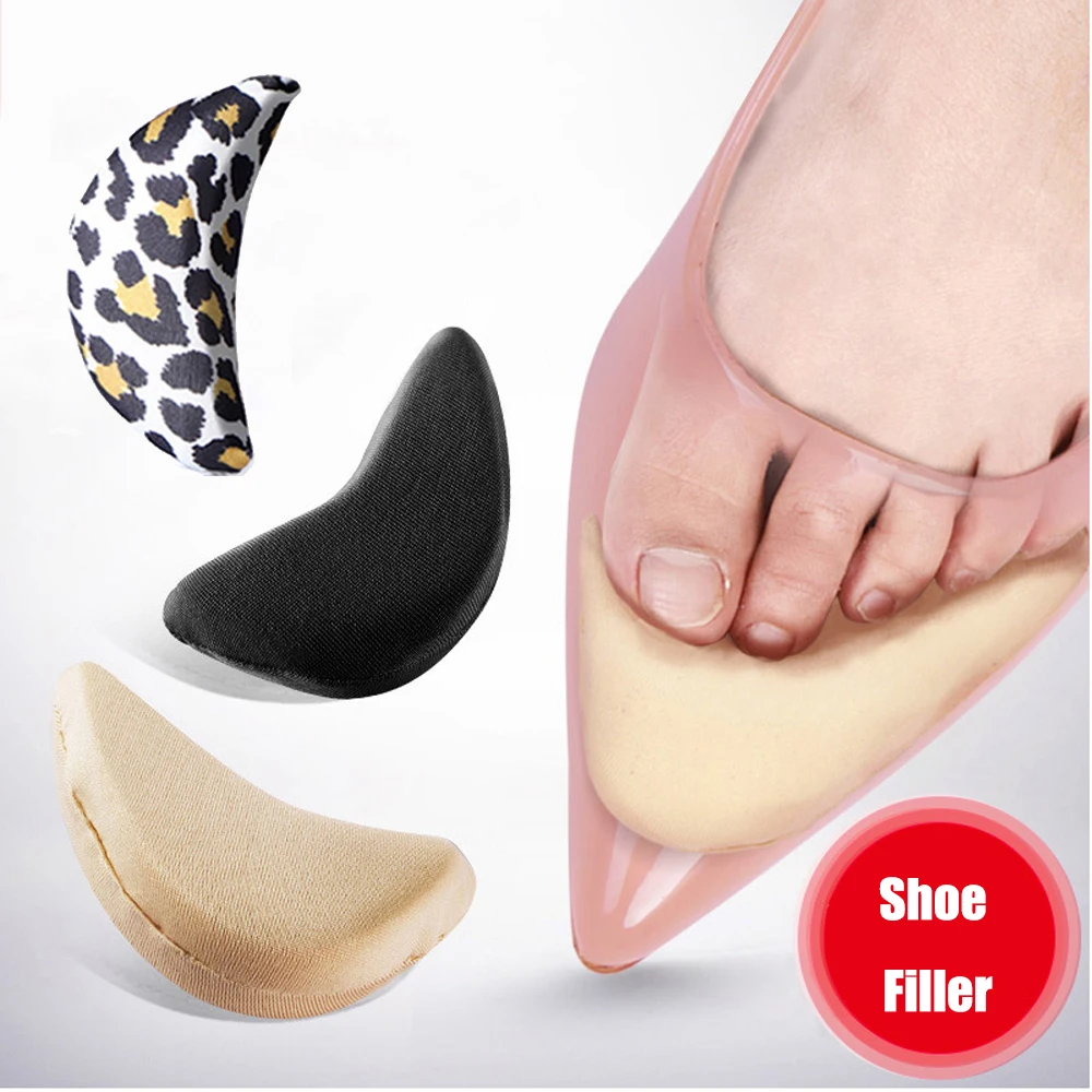 Sponge Forefoot Insert Pad for Women High Heels Accessories for Shoes Toe Plug Pain Relief Shoe Pads Reduce Shoe Size Filler