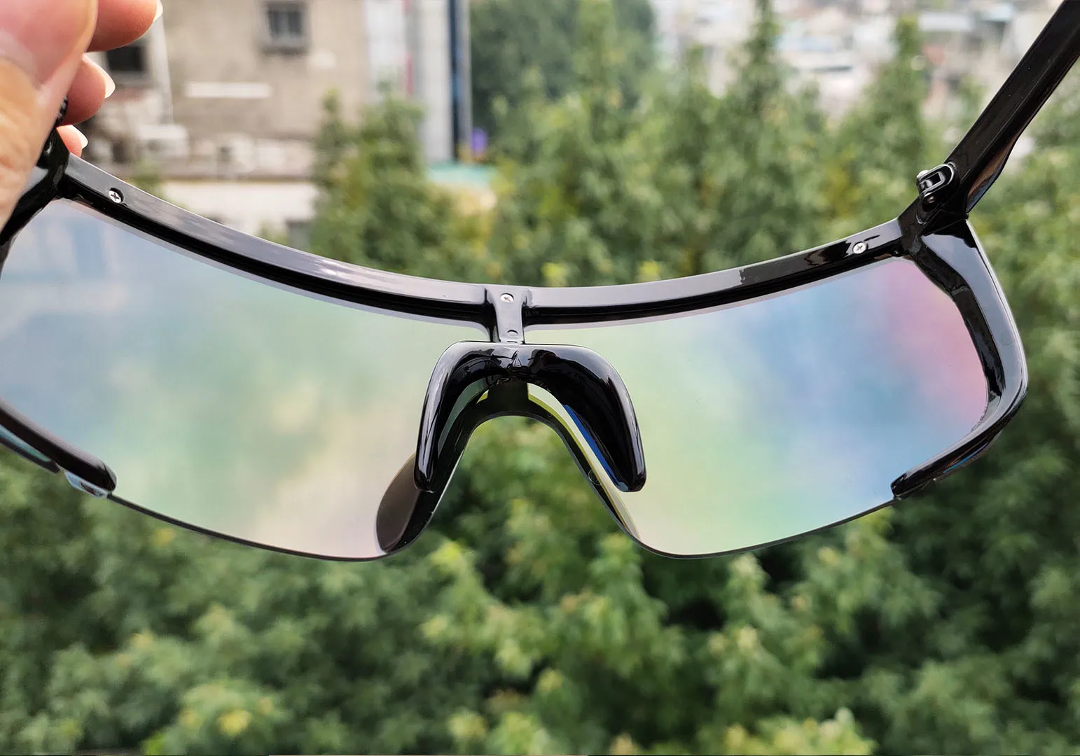Übergroße Sport-Sonnenbrille für Herren 2026 Luxusmarke Winddichte Rechteckige Sonnenbrille für Damen Fahrbrille Gafas De Sol Hombre – Detail 4