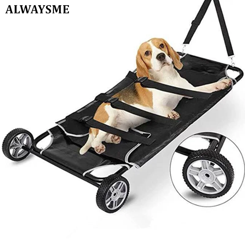 ALWAYSME Animal Pet Dog Transport Stretcher Trolley With Wheels