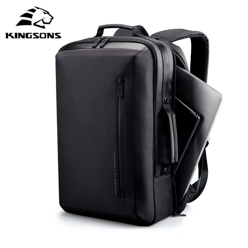 Kingsons Anti Thief 15.6'' Laptop Backpacks USB Charging Large Capacity Multifunctional WaterProof Backpack for Men Business