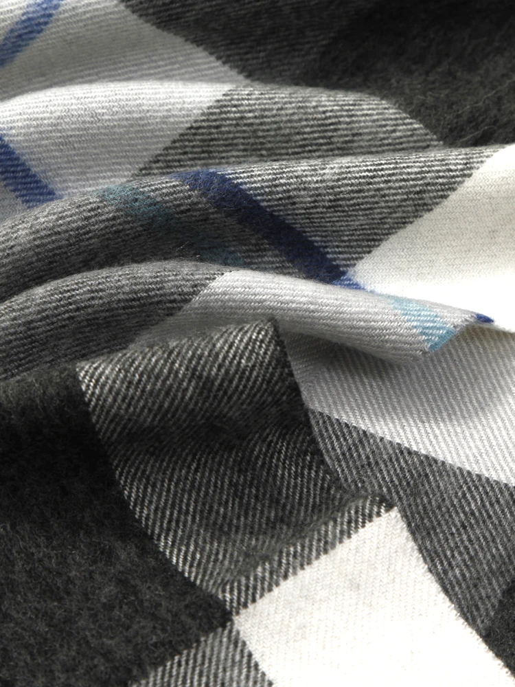 Luxury Plaid Scarf Winter Warm Cashmere Women Long Pashmina Foulard Female Scarves Lady Tassel Shawl Wraps 2021 Design New