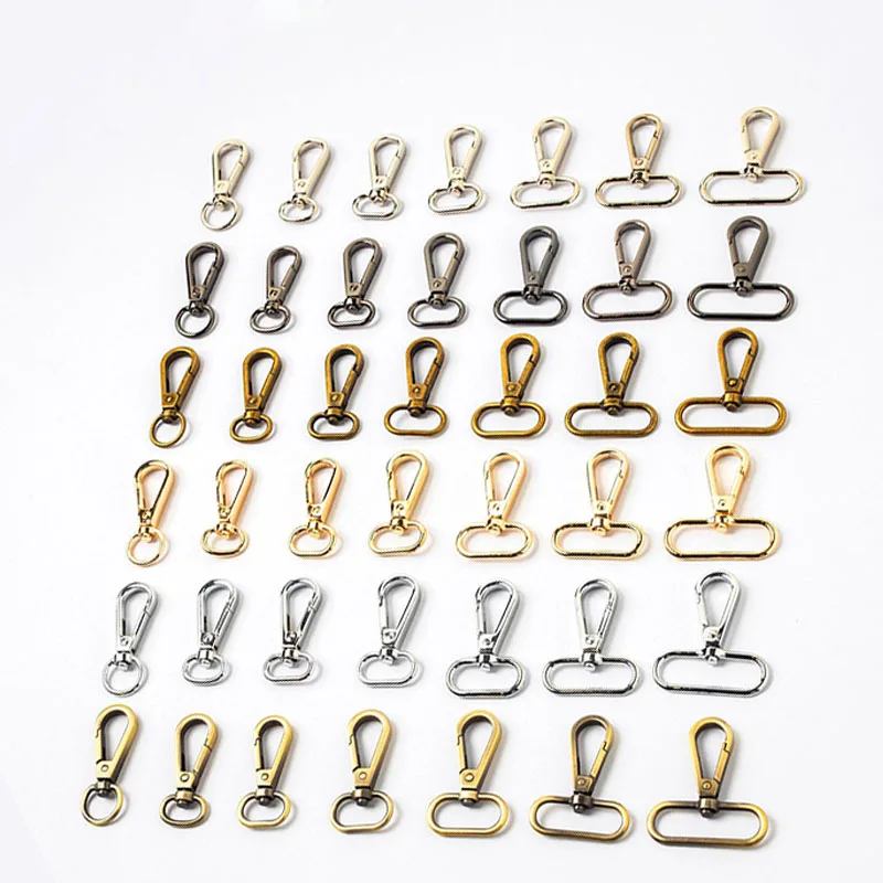 50Pcs/20Pcs Swivel Clasps Metal Buckles DIY Bag Keychain Pet Leash Lanyard Snap Hook Lobster Claw Clasp 15mm/20mm/25mm/32mm/38mm