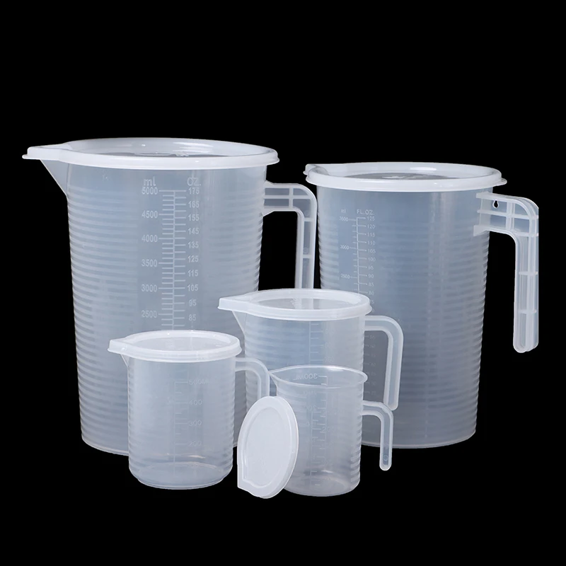 Kitchen Tools 300-5000ML Clear Plastic Measuring Cup Cups With Lid Kitchen Liquid Measure Jug Cup Container