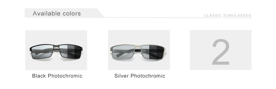 KINGSEVEN Mode Photochrome Sonnenbrille Männer Frauen Chameleon Polarisierte Pilot Sonnenbrille Anti-glare Fahren Brillen UV400 – Detail 3