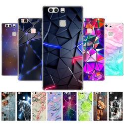 cover phone case for huawei P9 LITE PLUS 2016 soft tpu silicon back cover 360 full protective printing transparent coque