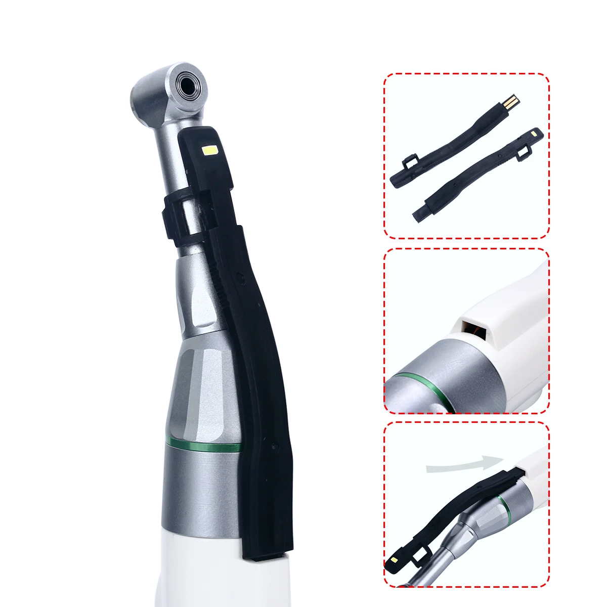 Dental LED Wireless Mini 16:1 Reduction Contra Angle Endo Motor Endodontic Treatment 6 Kinds of Procedures Handpiece