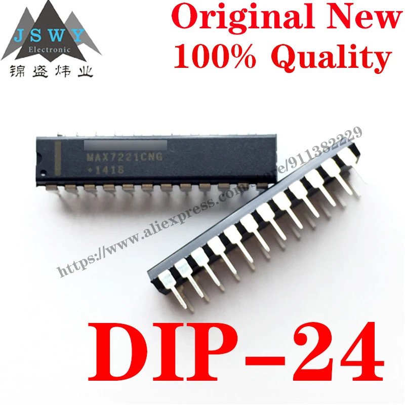 10~100 PCS MAX7221CNG DIP-24 Semiconductor Driver IC LED Display Driver IC Chip with for module arduino Free Shipping MAX7221CNG