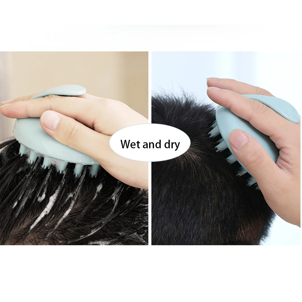 Escova de massagem de cabelo para couro cabeludo, escova de massagem de silicone spa para lavagem de cabelos
