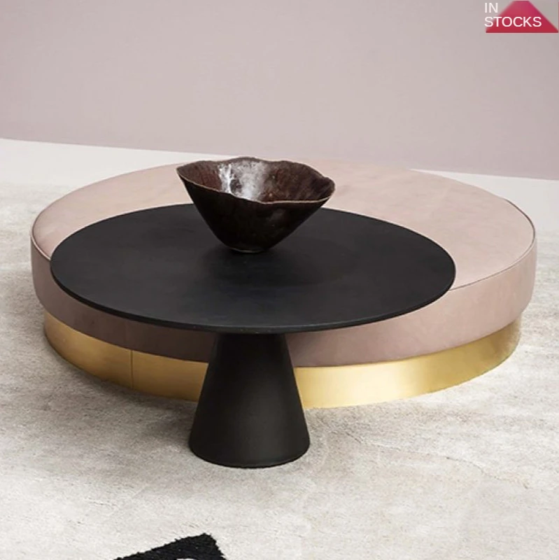 Living Room Coffee Table Nordic Light Luxury Sofa Tea Table High and Low Combination Designer IINs Net Red round Tea Table