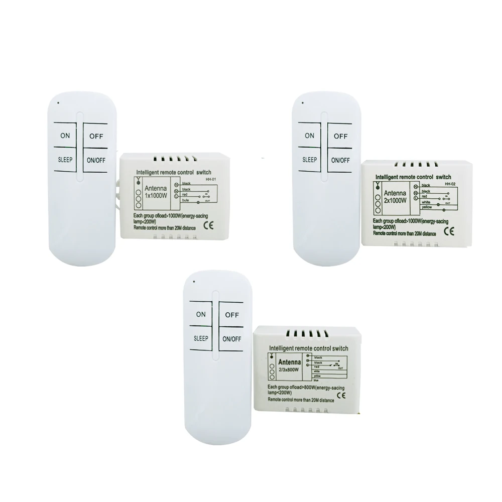 220V Wireless Intelligent Digital Remote Control Switch Smart Manual Numeral Four-woy Dudi Control Switch For LED Ceiling Lamps