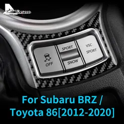 Real Soft Carbon Fiber for Toyota 86 Subaru BRZ 2012 2013 2014 2015 2016 2017 2018 2019 2020 Car Center Console Button Sticker
