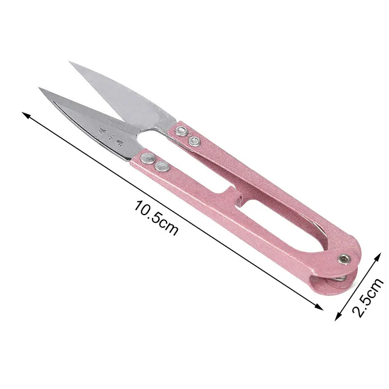 2Pcs/Set Portable U Shape Embroidery Cross-stitch DIY Fabric Cutter Sewing Scissors with Seam RipperThread Scissors Yarn Shears