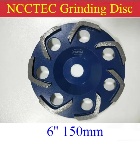 [V-shape segments] 5'' 6'' Diamond floor grinding cup Wheels 125 150mm Concrete surface grind discs |silver welding 7 V-segments