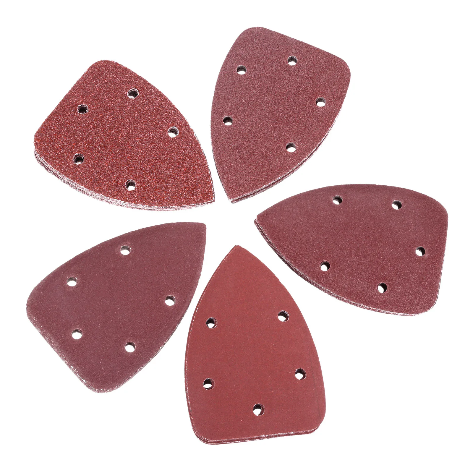 Dreld 50 peças de folhas de lixa, 140x90mm triangular de papel de lixa abrasivo, disco de lixa para lixar madeira, polimento, 40-240 gravações