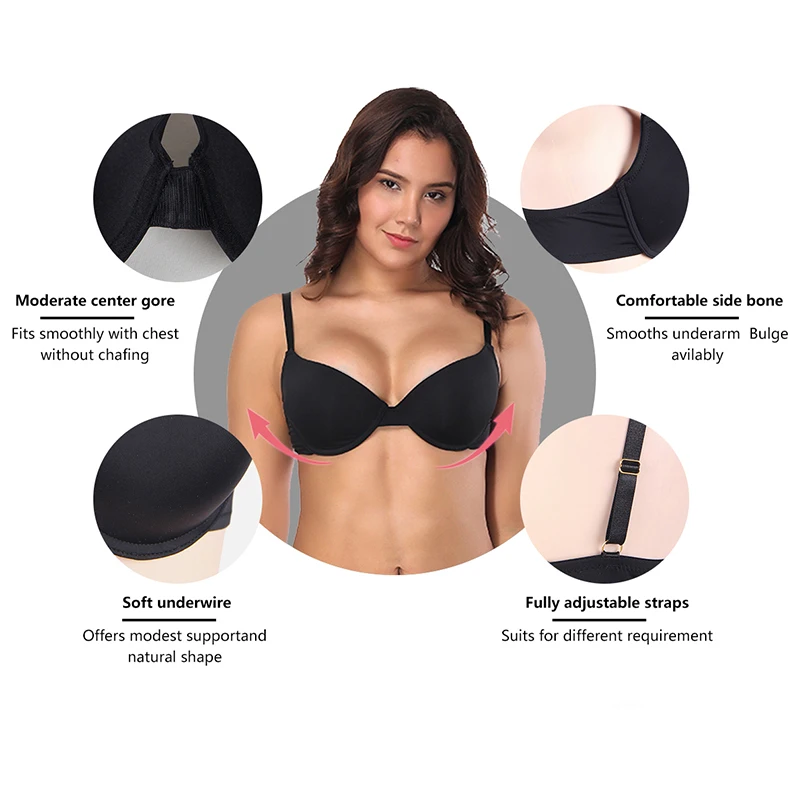 Comeondear Smooth T-shirt Bra Seamless Sexy Bras For Women Underwire C D DD E Cup Push Up Bras Bralette Sexy Lingerie BH Top Bra