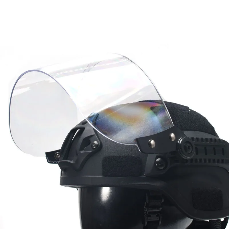 BK Tactical Fast MICH AF Helmet Vintage Windscreen Anti Riot Lens Guide Rail Connected Mask CS Face Protective lens