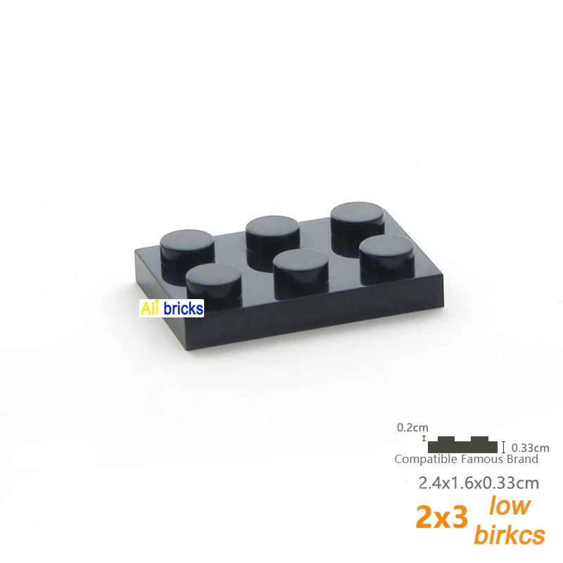 20pcs DIY Blocks Building Bricks 2X3 Educational Assemblage Construction 3021 Thin Figure Bricks For Children Compatible Brand