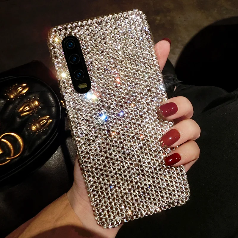 Luxurious Fashion Full Bling Diamond Crystal Clear Case For Samsung S24 S23 Plus S22 S21 S20 Ultra S10 S9 Plus Note 20 10 9