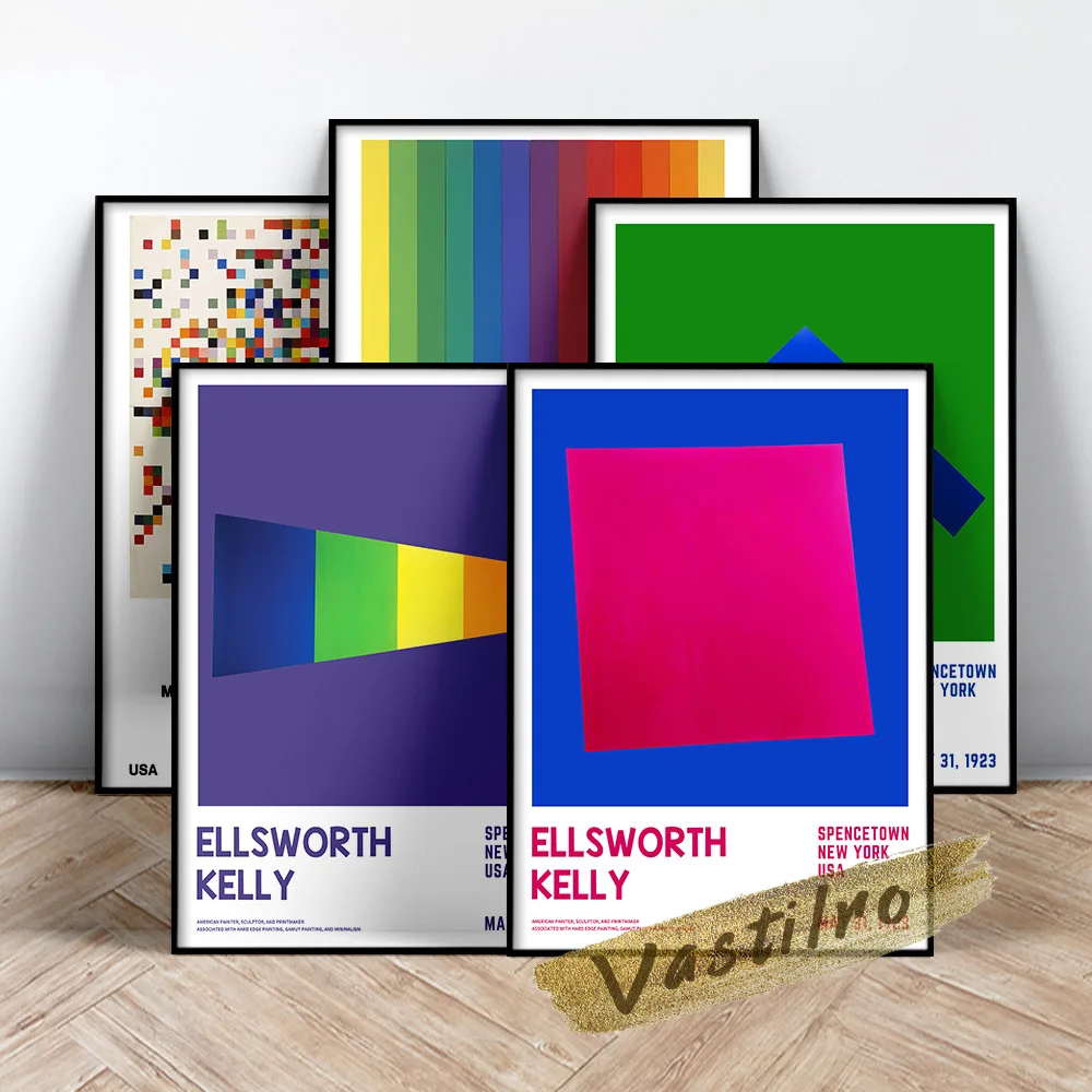 Ellsworth Kelly Poster, Spectrum Iv Painting, Spectrum Colors Arranged By Chance Ii Art Prints, Kelly Abstract Geometry Wall Art