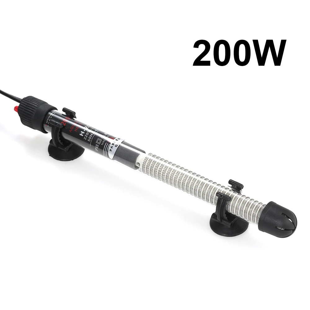 Adjustable Temperature Thermostat Heater Rod 25W/ 50W/ 100W/ 200W/ 300W Submersible Aquarium Fish Tank Water Heat 220-240V