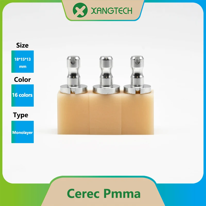 

XANGTECH A1 A2 Monolayer Cerec Pmma Sirona Resin Blocks 18-15-13mm for Cad Cam System of Dental Material