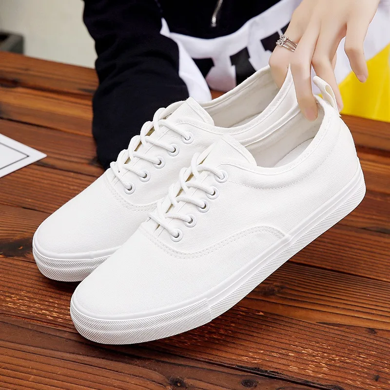 Canvas Shoes Men Cloth Footwear Breathable Mens Casual Shoes Fashion Cool Young Man Street Shoes Black White KA3762