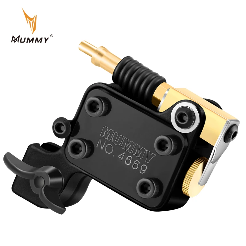 Mummy Rotary Tattoo Machine For Liner Shader Clip Cord Connection Aluminum Frame Tattoo Gun Supplies