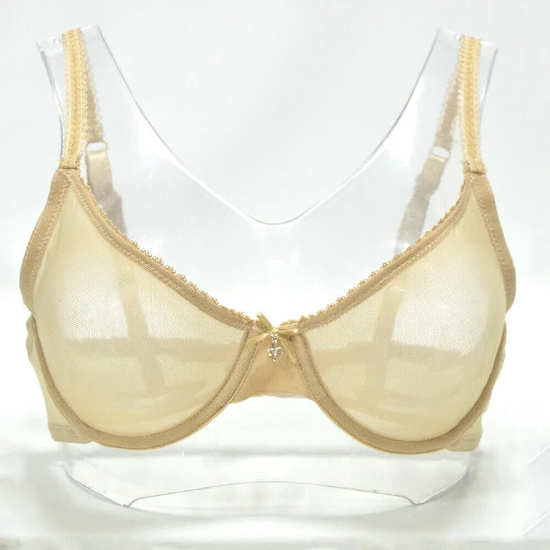 2022 Women mesh bra see through panties M L XL XXL XXXL sexy gauze Thin transparent Bras B C D E F 75 80 85 90 95 100 Dropship