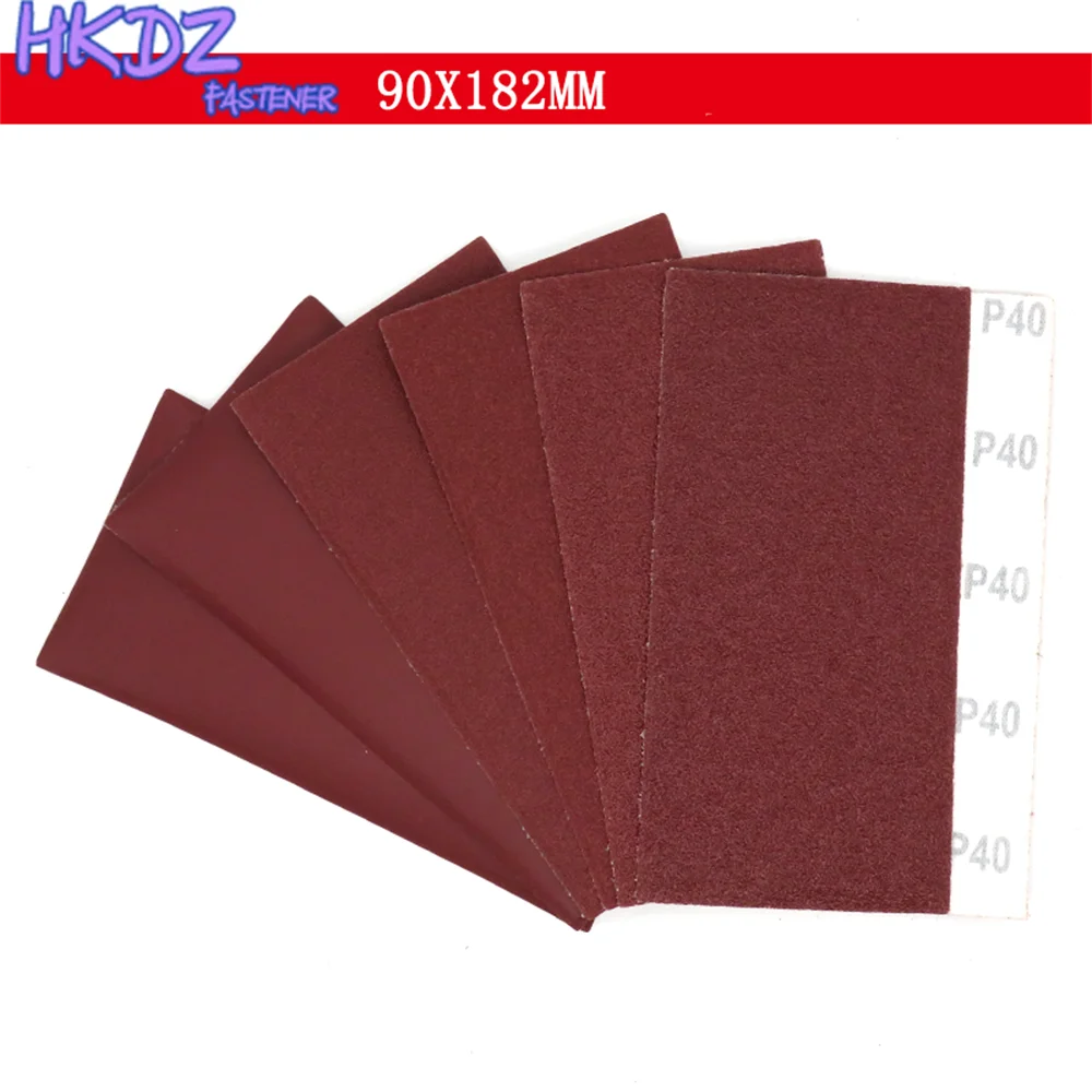 Grit 40 100 400 Hook Loop Sanding Red Dry sand Polishing 100x110mm 90x182mm Square Sandpaper Sand Sheets