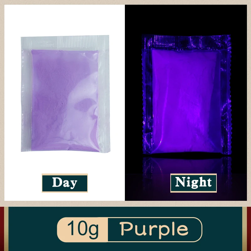 Purple Color Luminous Paint Noctilucent Powder Fluorescence DIY Party Creative Halloween Decorations 10g