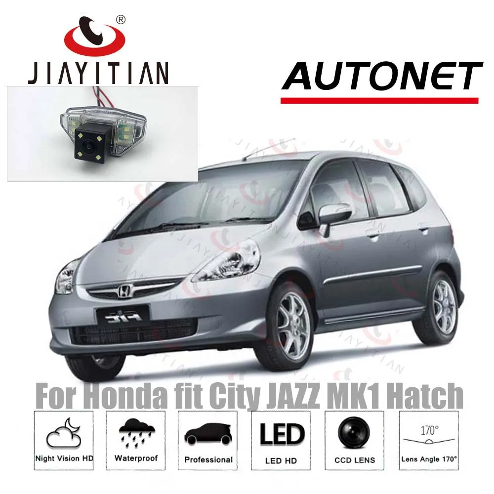 JIAYITIAN-cámara trasera para coche, dispositivo de visión nocturna, para Honda fit City JAZZ MK1 Hatch 2003, 2004, 2005, 2006, 2007, 2008 CCD