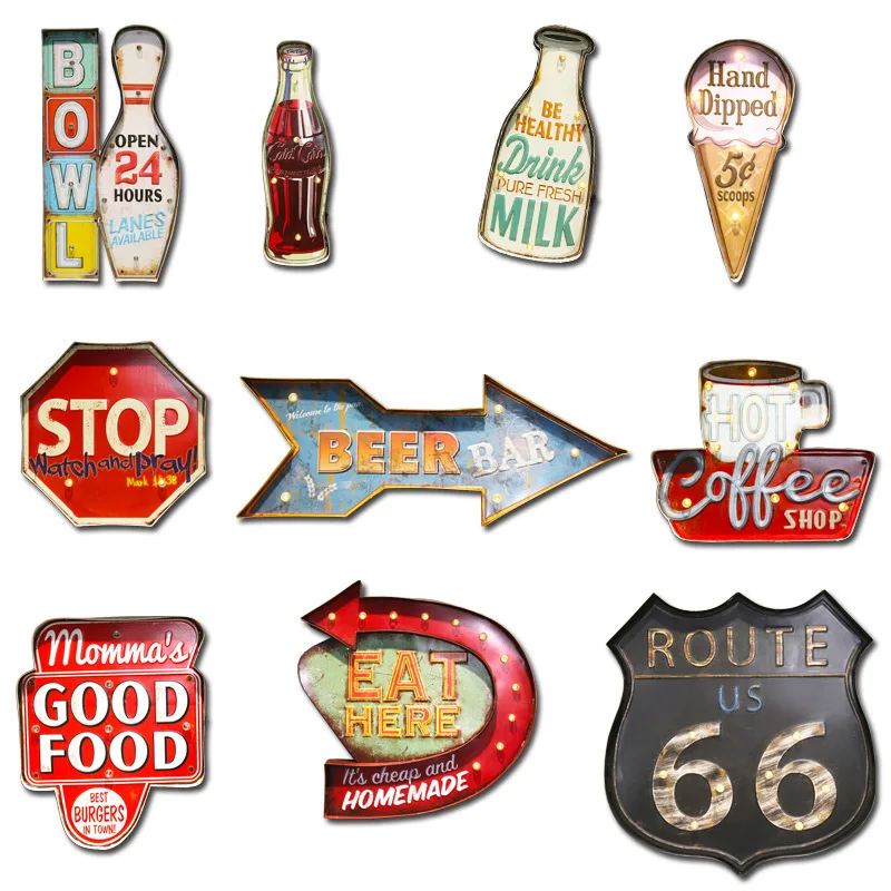 Vintage Las Vegas LED Light Neon Signs for Bar Pub Home Restaurant Cafe Illumination Sign Wall Hanging Decoration LED Signs N052