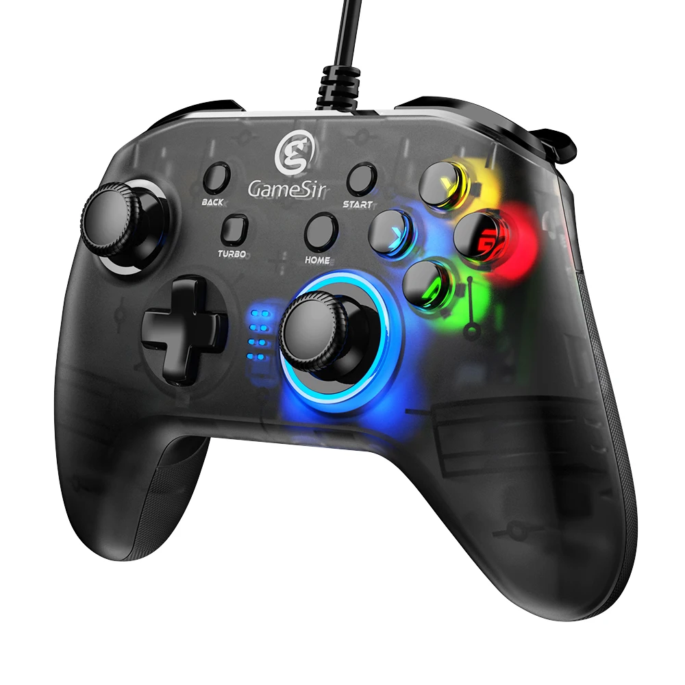 GameSir T4w USB Wired Gamepad Controller จอยสติ๊ก PC พร้อม Turbo Turbo ฟังก์ชั่น Gamepad สำหรับ Windows 7/8/10