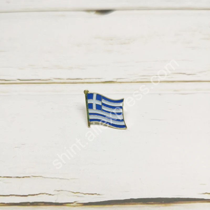 Greece National Flag Embroidery Patches Badge Shield And Square Shape Pin One Set On The Cloth Armband Backpack Decoration