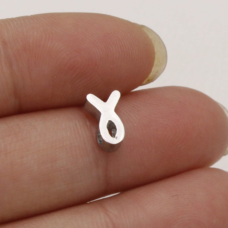 5PCS/Lot Stainless Steel Breast Cancer Awareness Ribbon Charms Pendant For Jewelry DIY Making Symbol AIDS Pendant Accessories