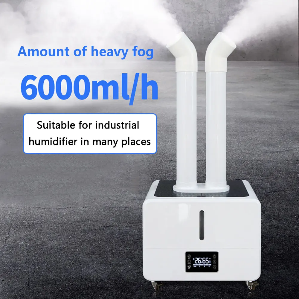 

6000ml/H Dry Fog Humidification System Industrial Humidifier Ultrasonic Water Mist Sprayer Greenhouse Farming Mushroom Planting