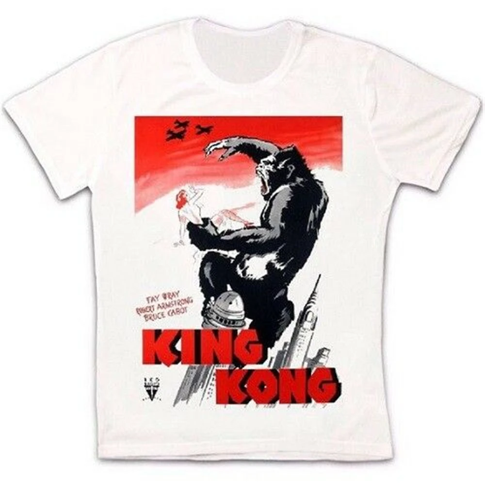 King Kong Poster Monster Movie Retro Vintage Hipster Unisex T Shirt 1188 Funny Design Tee Shirt