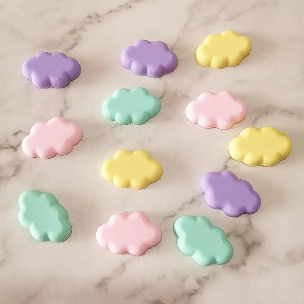 10pcs/pack 25*16mm Clay Cute Miniature Cloud Kawaii Flat back Cabochons for DIY Hair Bow Center, Scrapbooking