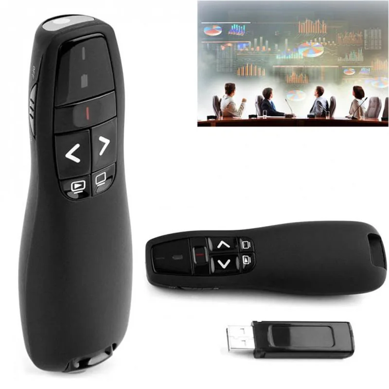 5mw GREEN R400 Wireless Presenter Pointer Case Remote Control Receiver with 532NM  Pen For office PEN LASER pointer