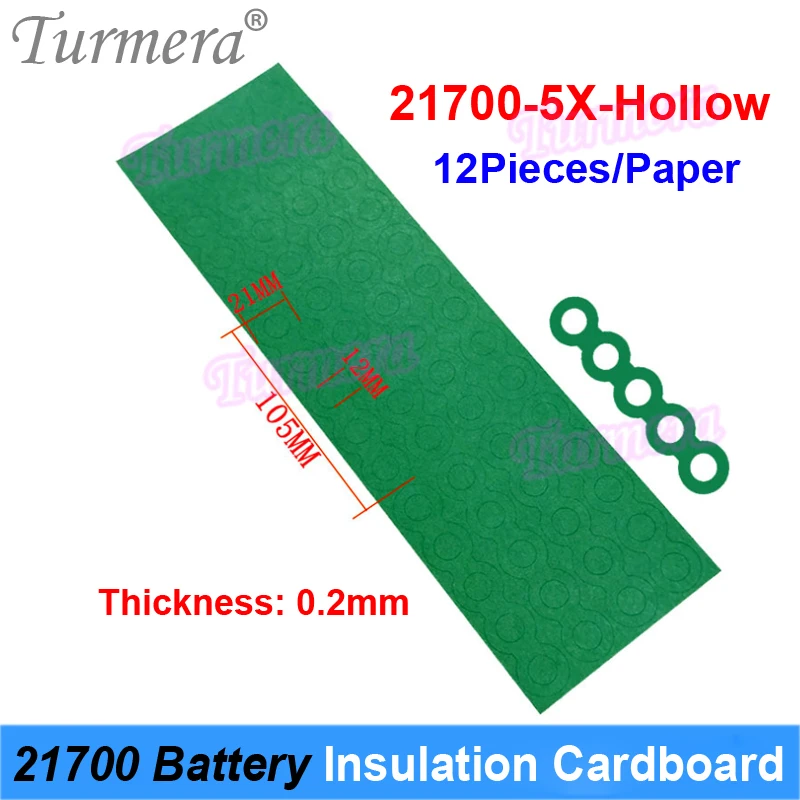 Turmera 21700 batería de litio Auto adhesivo pegatina hueco de cartón de papel de 1X 2X 3X 4X 5X 2X3 2X4 en E-bicicleta DIY Pack de batería