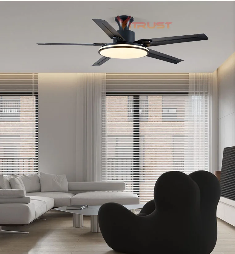 Modern Ceiling Fan DC Motor Lights Lamp Home Ceiling Hanging Ceiling Fan 45in 52in Wood Iron Nordic Ceiling Fan Home Ventilador